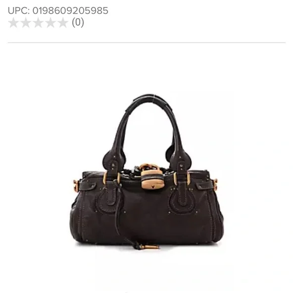 Chloe Paddington Hand Bag Leather Black Gold Authentic - pre owned - Picture 1 of 14